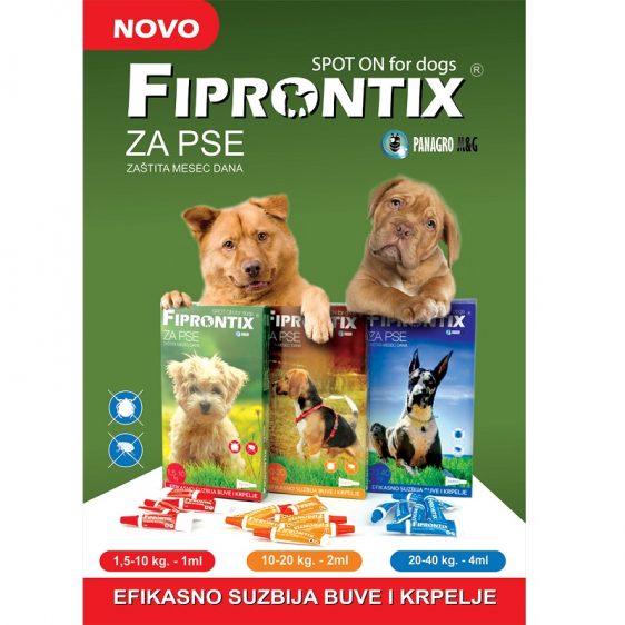 FIPRONTIX 2ml protiv buva i krpelja za pse 10-20kg