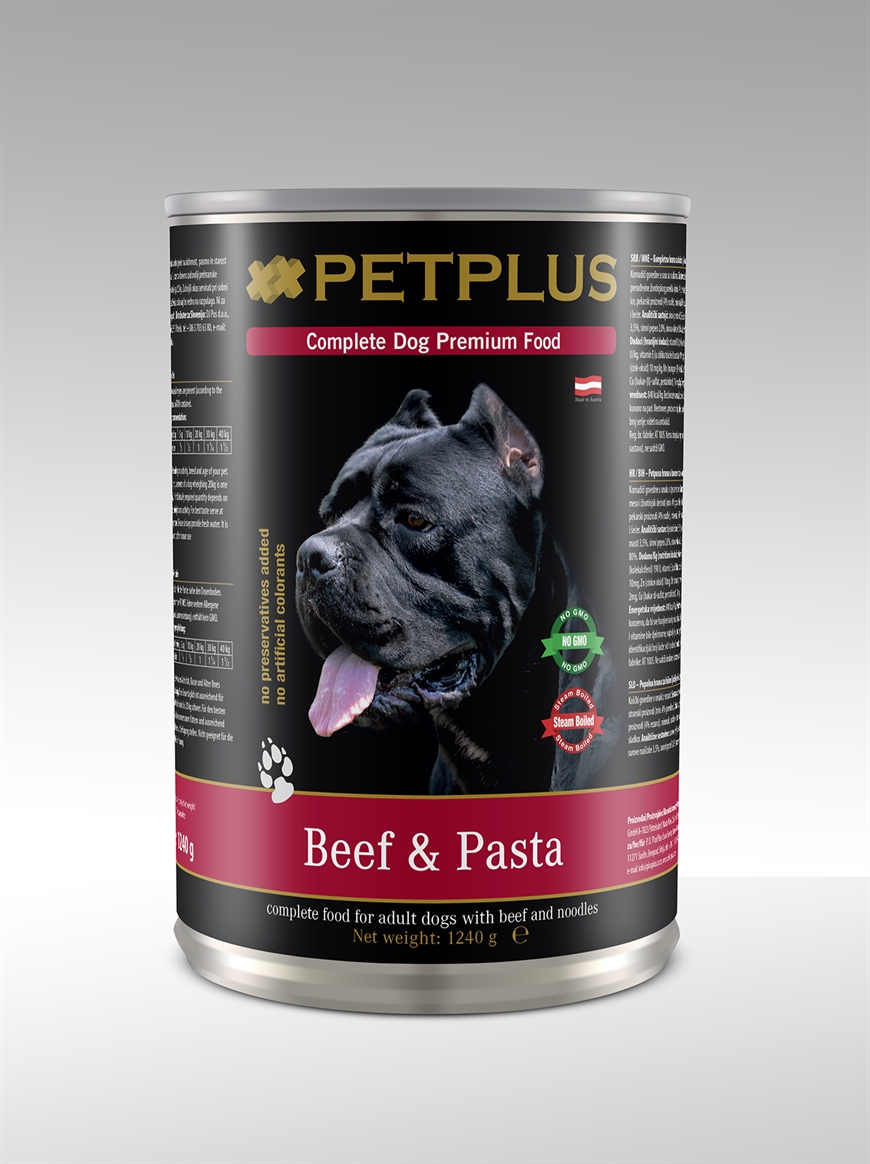 pet plus govedina,nudle,1240g konz